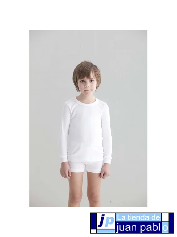 PUNT NOU 8010 Camiseta Niño Manga Larga Afelpada