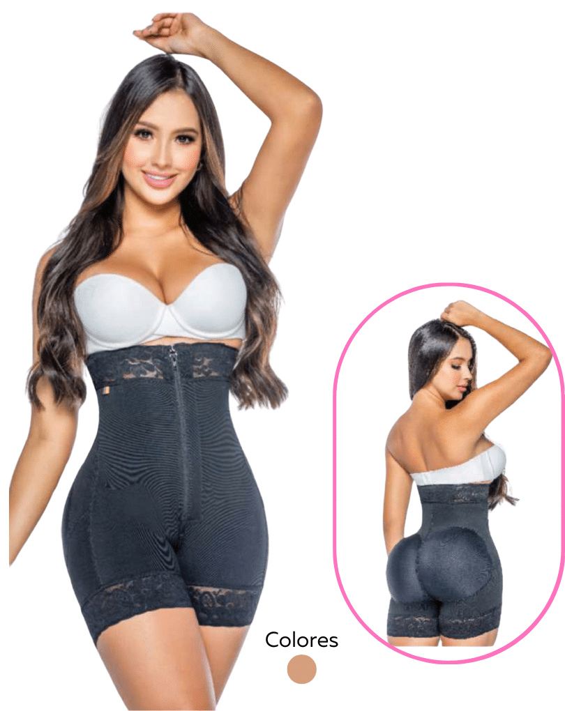 FAJA SHORT STRAPLESS CREMALLERA REALCE LEVANTACOLA 735LMC - Imagen 3