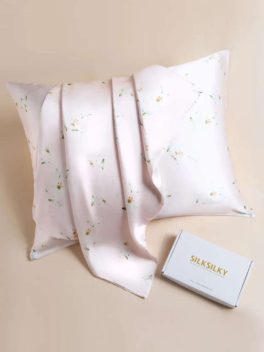 Funda de Almohada de Seda 100% Mulberry 19 Momme - Lirio - Imagen 3
