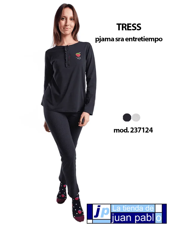 TRESS Pijama de Mujer Entretiempo de Manga Larga - Imagen 3