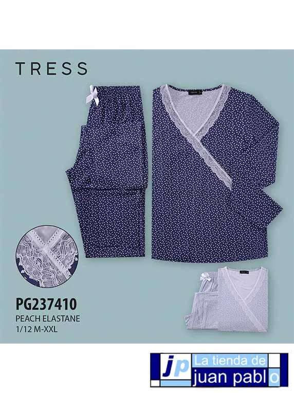 TRESS Pijama de Mujer Entretiempo de Manga Larga - Imagen 5