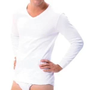 UBEVI Camiseta Térmica Manga Larga Cuello de Pico 1150