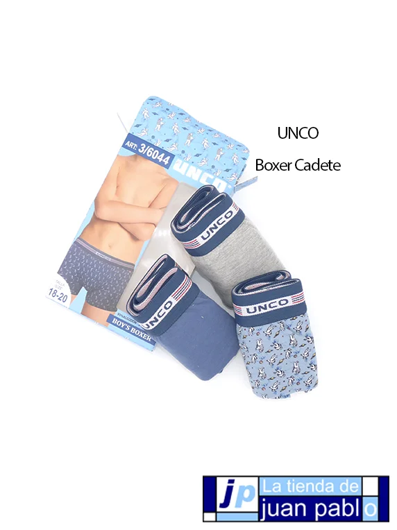 UNCO Bóxer Cadete Pack 3 unidades