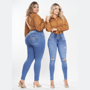 Jeans Colombianos Push Up Levantacola Rotos 2689W