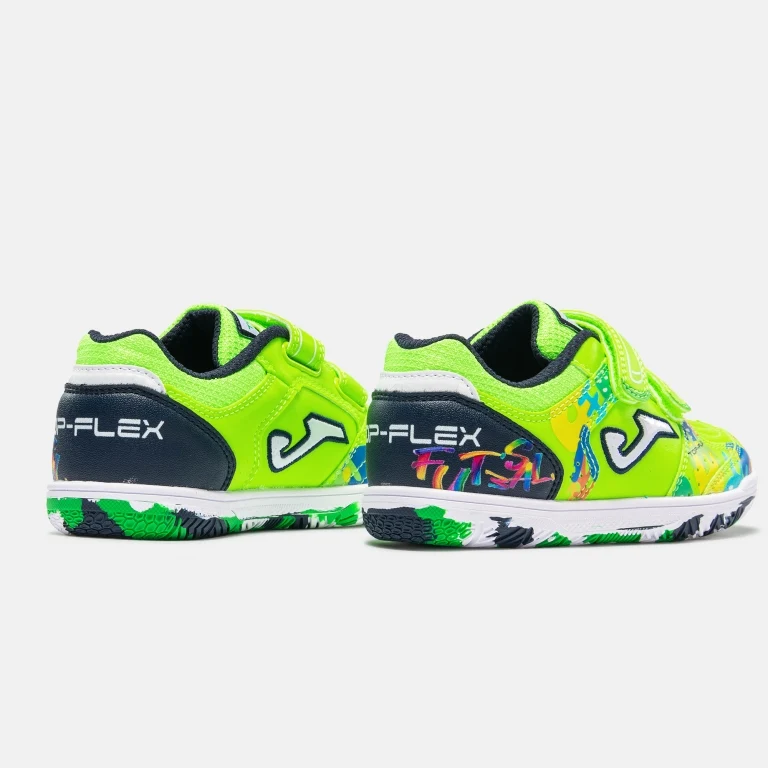 ZAPATILLA JOMA TOP FLEX JR VERDE FLUOR - Imagen 4
