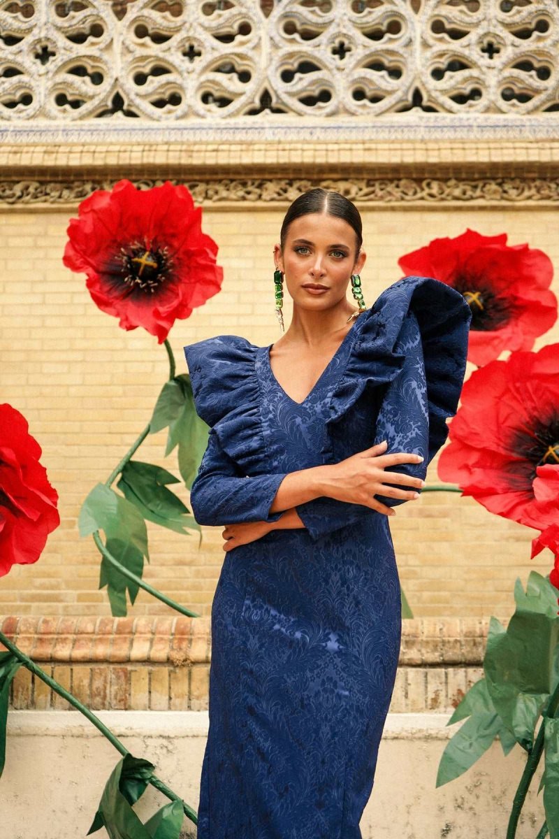 Vestido | Volantes | Azul | 1 Ud. Talla L - Imagen 3