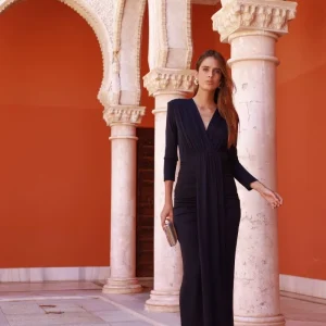 Vestido Invitada Boda | Nudo | Azul Marino | Briance| Última Unidad Talla XS