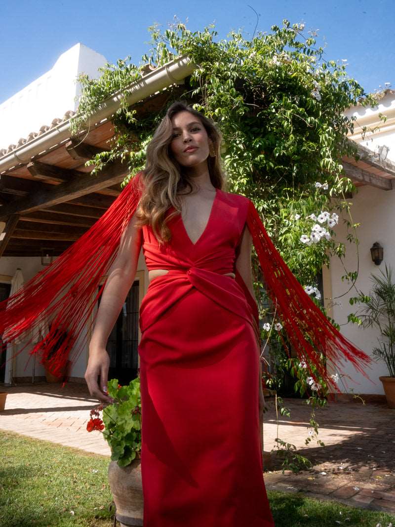 Vestido Denis | Flecos | Rojo | 1 Ud Talla XS 1 Ud Talla M - Imagen 3