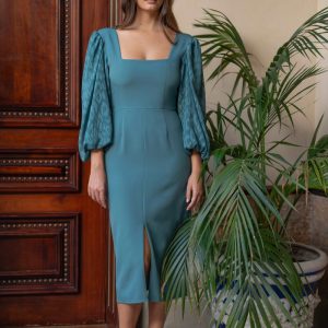 Vestido Reims | Manga De Gasa | Verde | 1. Ud. Última Talla XL