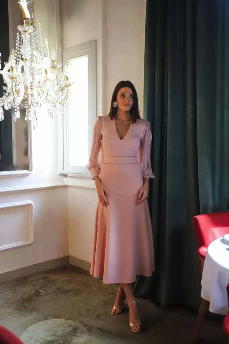Vestido Invitada | Rosa 1 L - Imagen 2