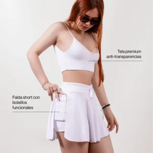 Falda short  Blanco Marfíl