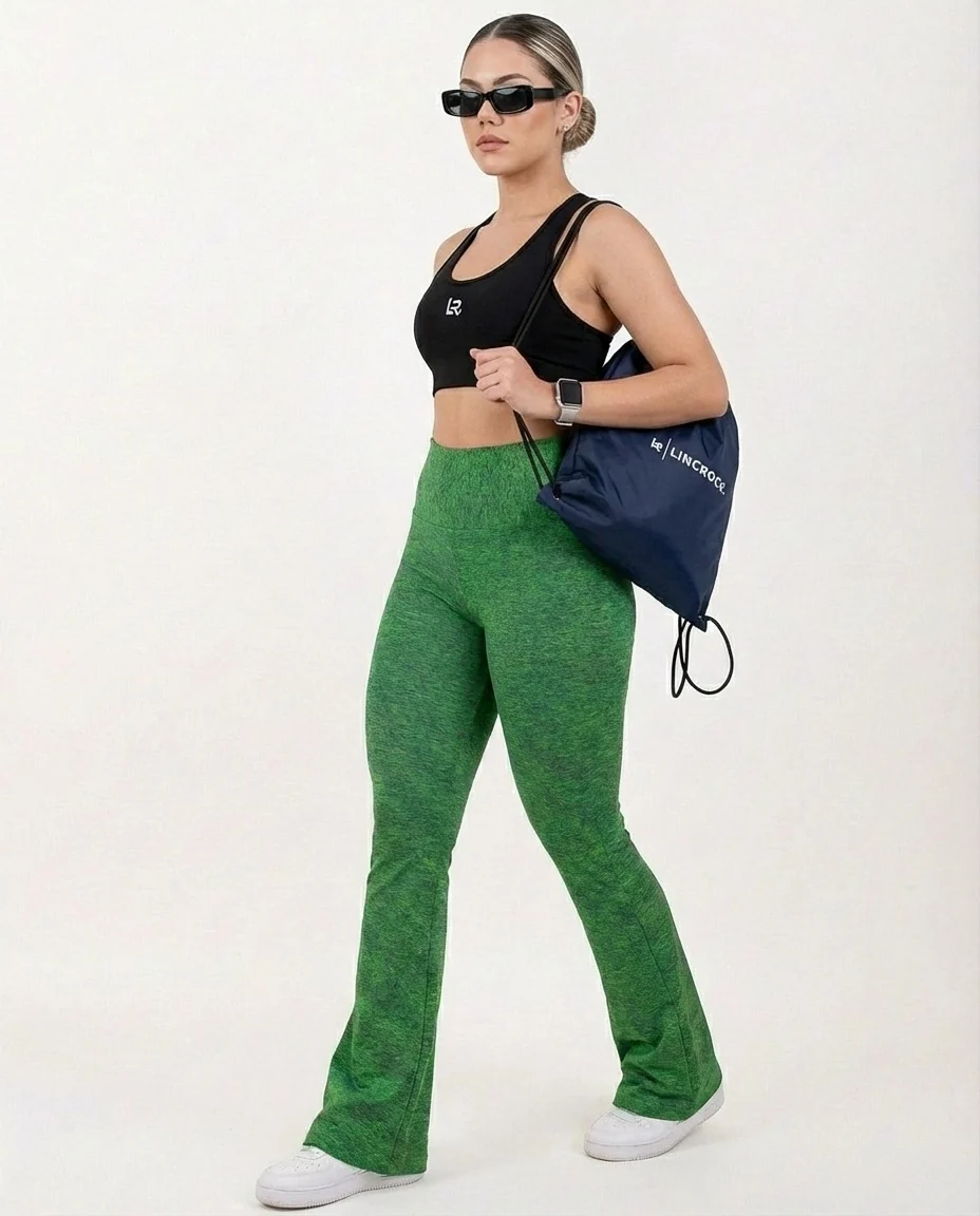 Pantalón Campana 2.0 Control verde Jaspe