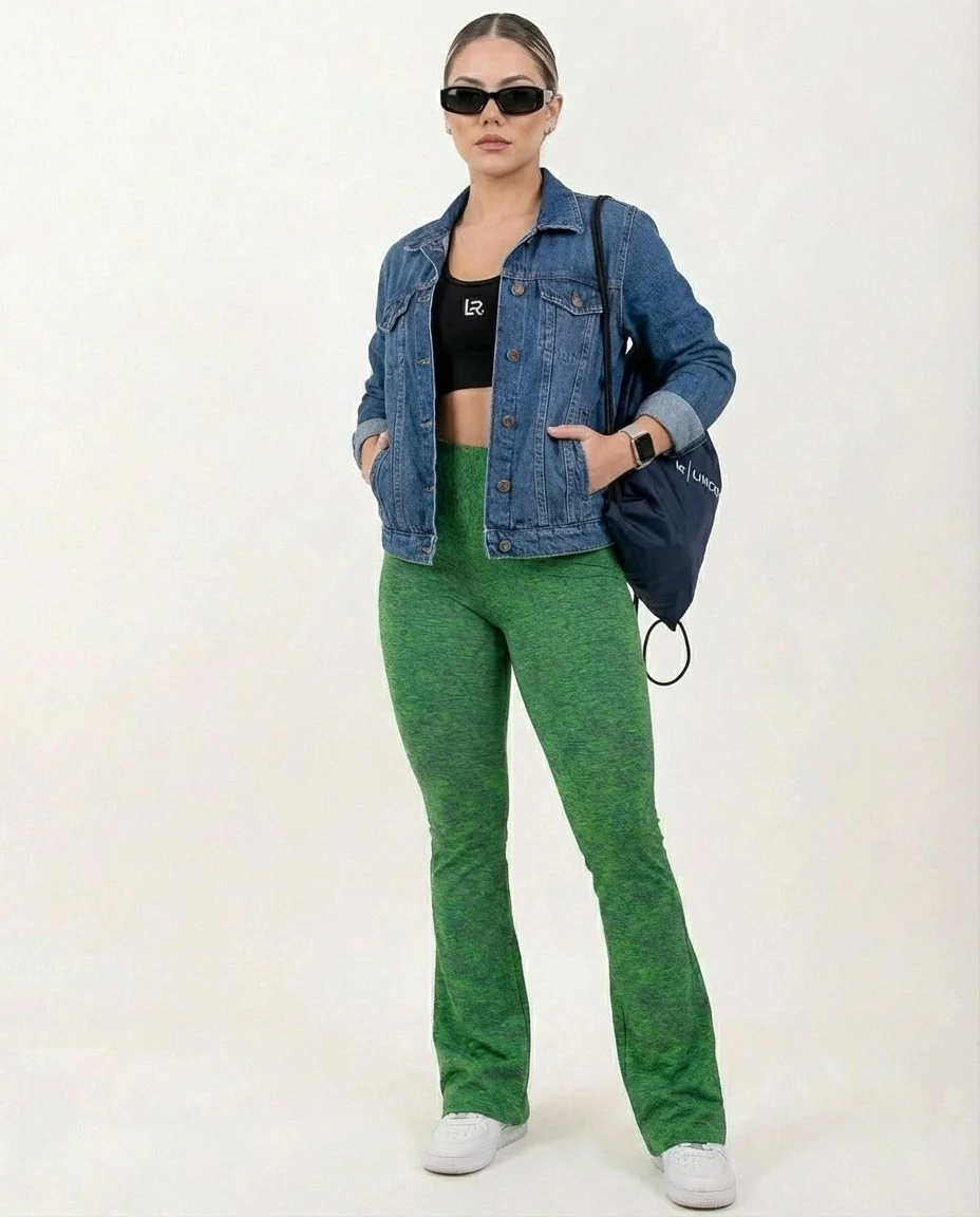Pantalón Campana 2.0 Control verde Jaspe - Imagen 7