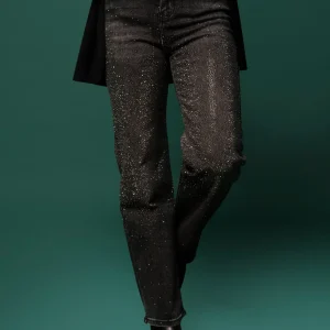 Jeans brillantes rectos