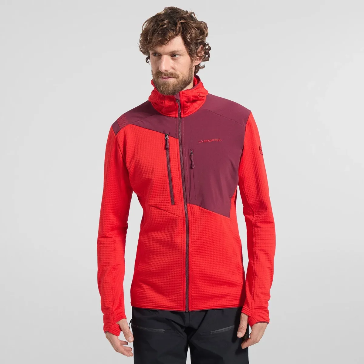 Forro polar La Sportiva LUCENDRO THERMAL HOODY M mountain red - Imagen 4