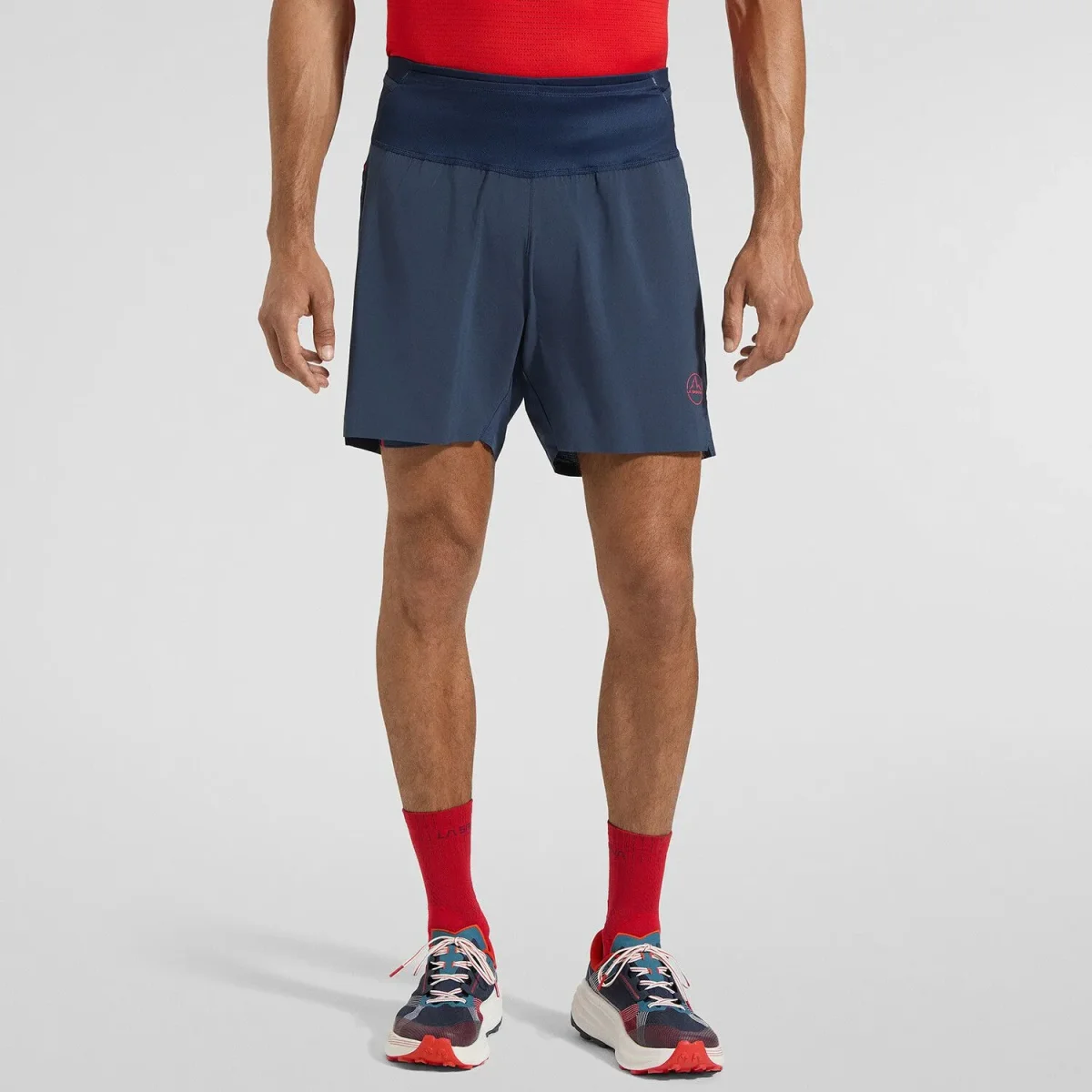 Pantalones cortos La Sportiva ULTRA DISTANCE SHORT M night sky - mountain red - Imagen 6