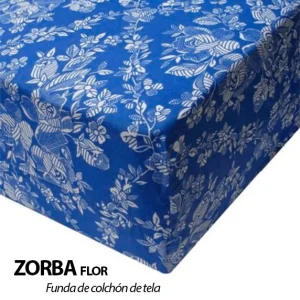 ZORBA Funda de Colchón de Tela Flor
