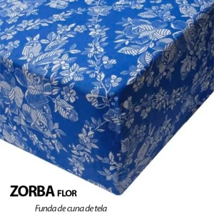 ZORBA Funda para Colchón de Cuna de Tela Flor
