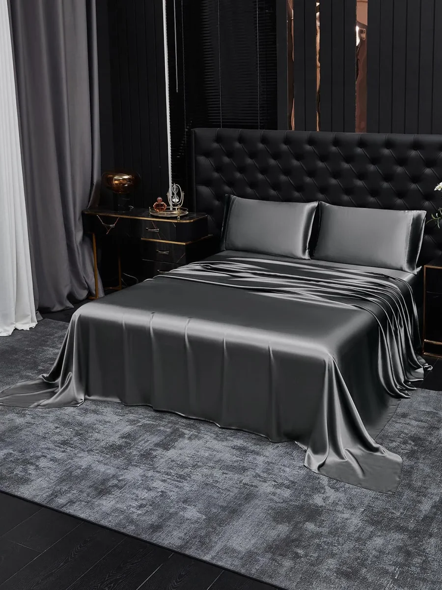 19Momme Juego de 3 piezas de seda: sábana encimera + 2 fundas de almohada - Imagen 8