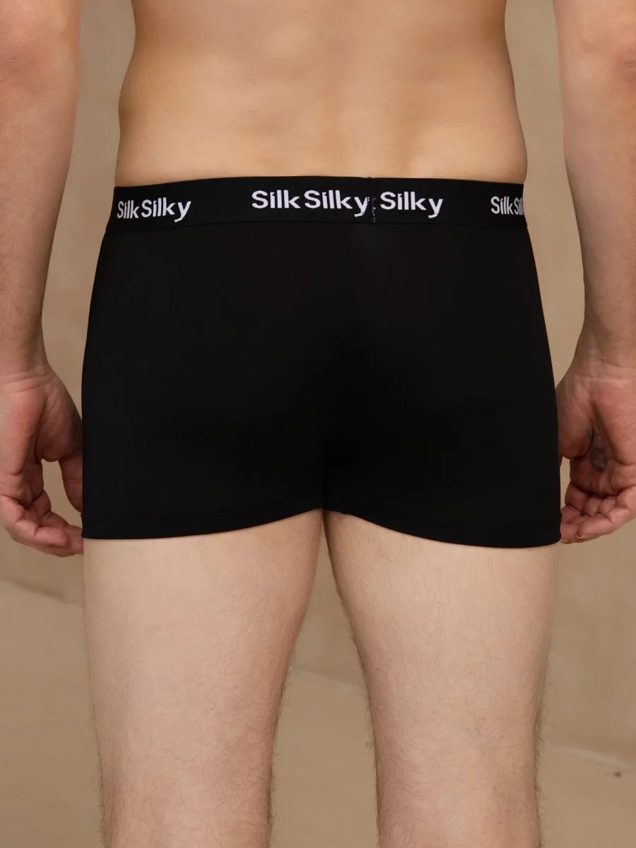 Pura Seda Hombre Comodidad Transpirable Boxer Brief Ropa Interior - Imagen 7
