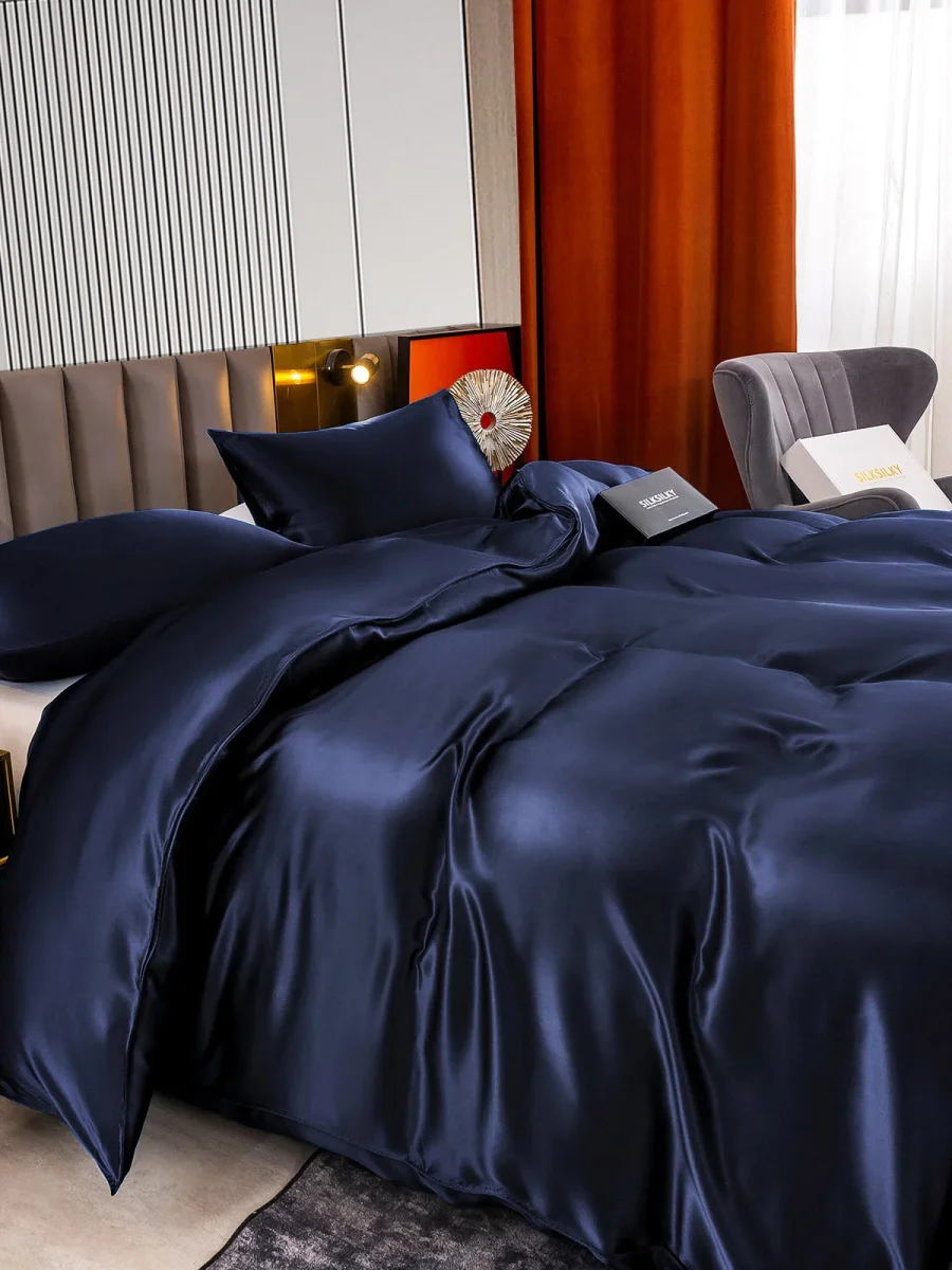 22Momme Juego de seda de 3 piezas: funda nórdica + 2 fundas de almohada - Imagen 6