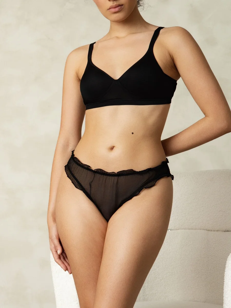 Braguitas de Mujer De Pura Seda Con Volantes Sexys(Sujetador No Incluido) - Imagen 7