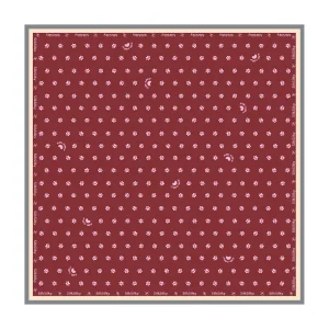 Pañuelo Cuadrado de Seda Pura con Huella de Pata - Tamaño 90x90cm