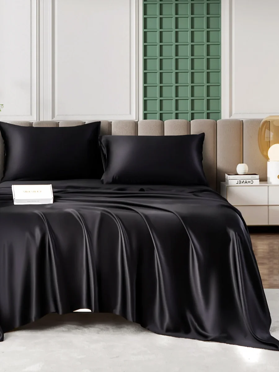 25Momme Silk Juego de 4 piezas: sábana encimera+sábana bajera+2x fundas de almohada - Imagen 8