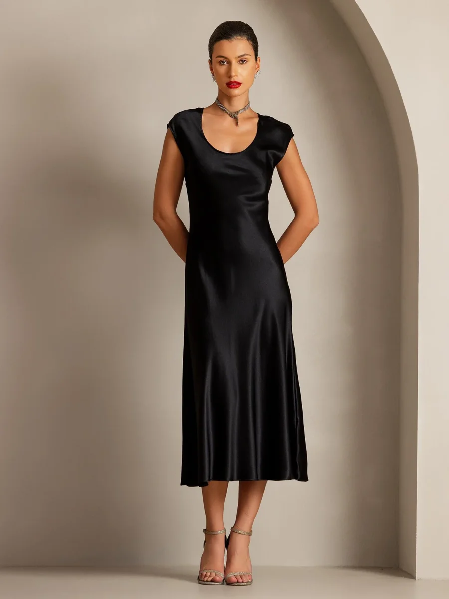 19Momme Vestido Casual Sin Mangas de Seda - Imagen 9