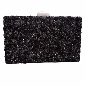 Bolso de Fiesta Cluth| Piedras | Negro | Amare