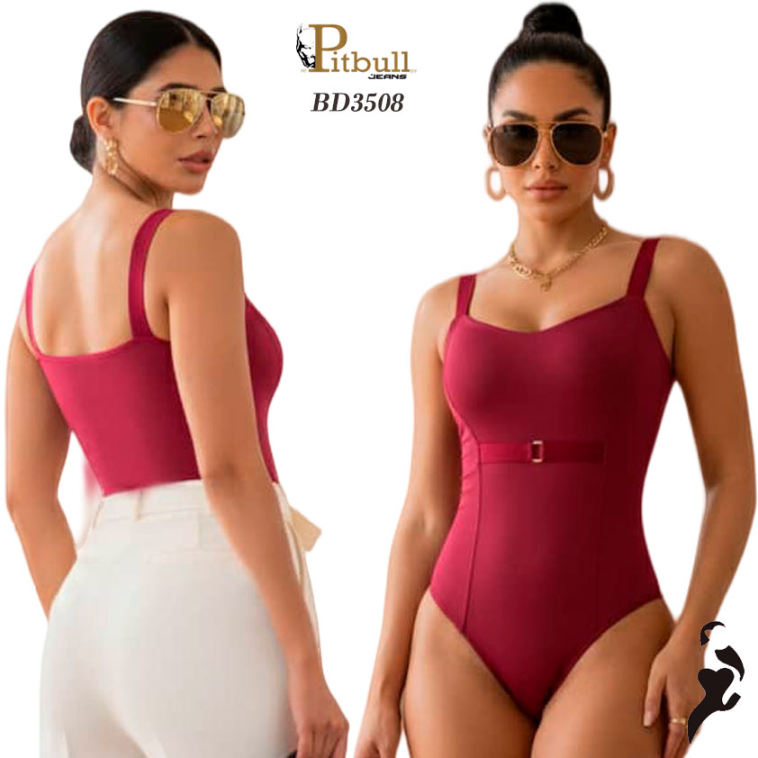 Body color vino elegante con tirantes y detalle de cinturilla - Imagen 4