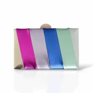 Bolso Clutch Bandas Multicolor