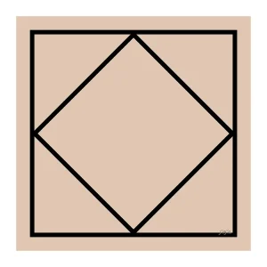 Pañuelo De Seda De Morera 100 Por Ciento Con Estampado Geométrico De Bloques Tamaño 90 x 90 cm