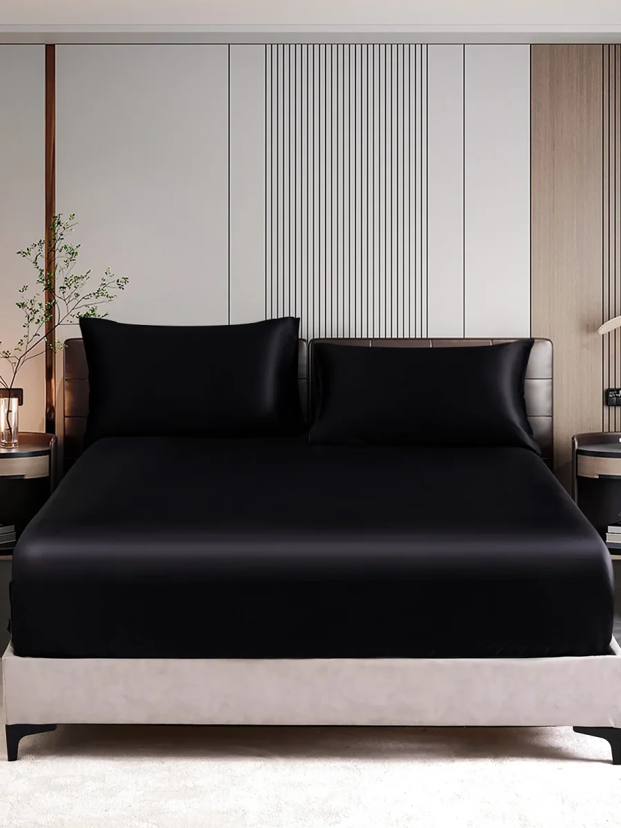 22Momme Juego De Seda De 3 Piezas: Sábana Bajera+2x Fundas De Almohada - Imagen 8