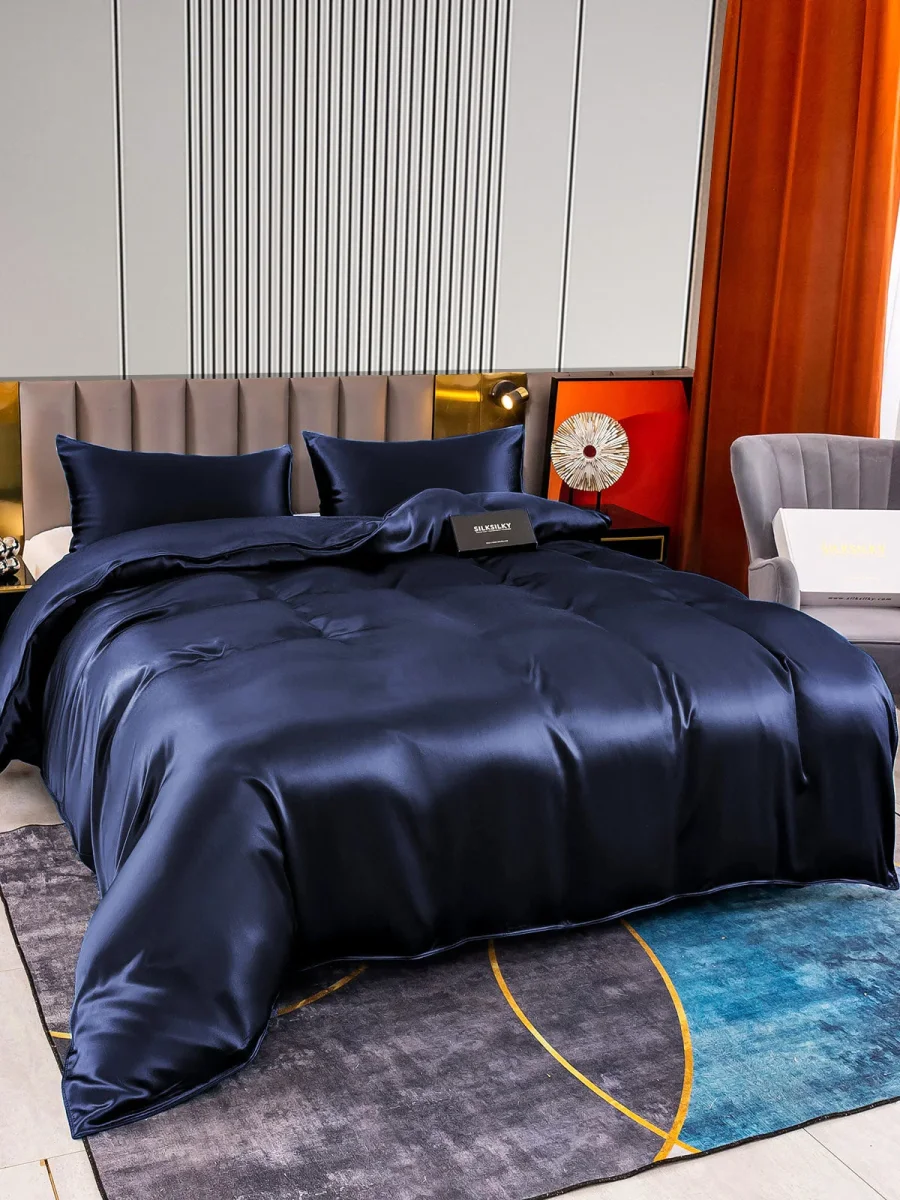 22Momme Juego de seda de 3 piezas: funda nórdica + 2 fundas de almohada - Imagen 5
