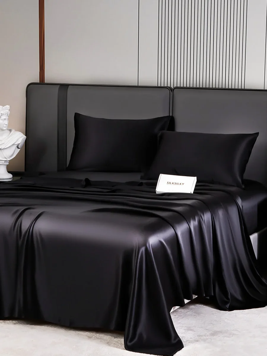 22Momme Silk Juego 4Pzs: Sábana Encimera+Sábana Bajera+2x Fundas De Almohada - Imagen 7
