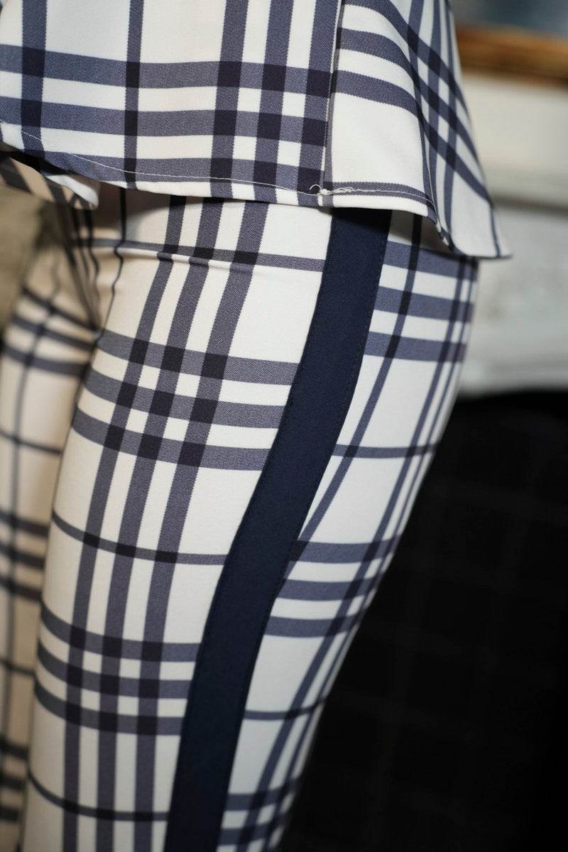 Conjunto Vichy | Top y Pantalón | Blanco y Azul Marino - Imagen 5