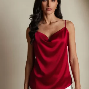 19Momme Seda Tirantes Finos Escote Holgado Camisole Top