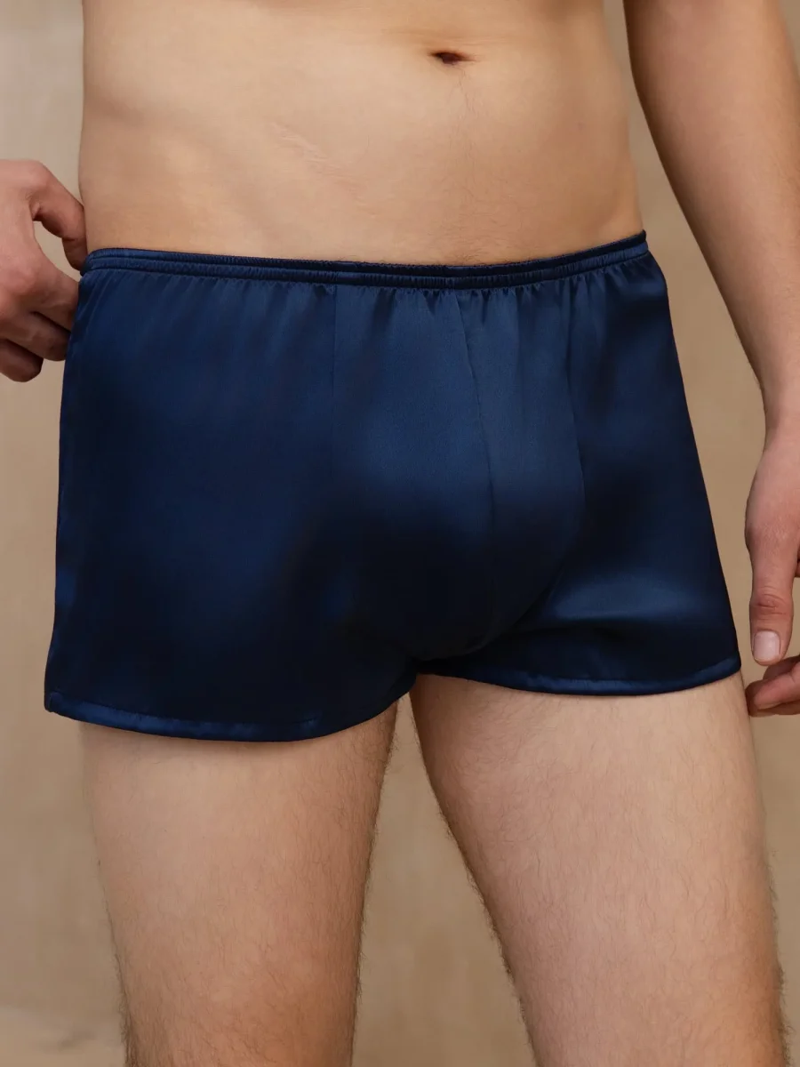 Ropa Interior Boxer Para Hombres Ultra Suave De Seda Pura - Imagen 9