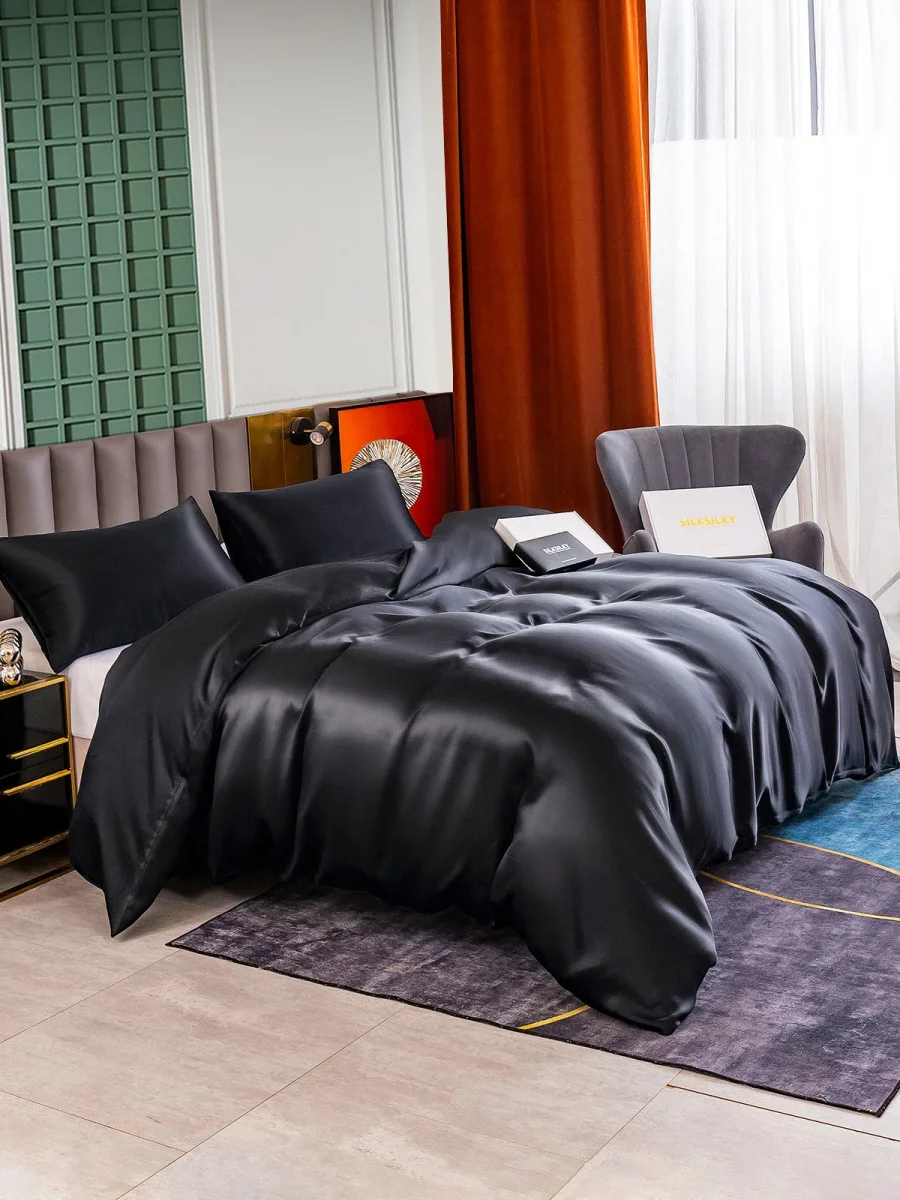 25Momme Juego De Seda De 3 Piezas: Funda Nórdica+2x Fundas De Almohada - Imagen 5