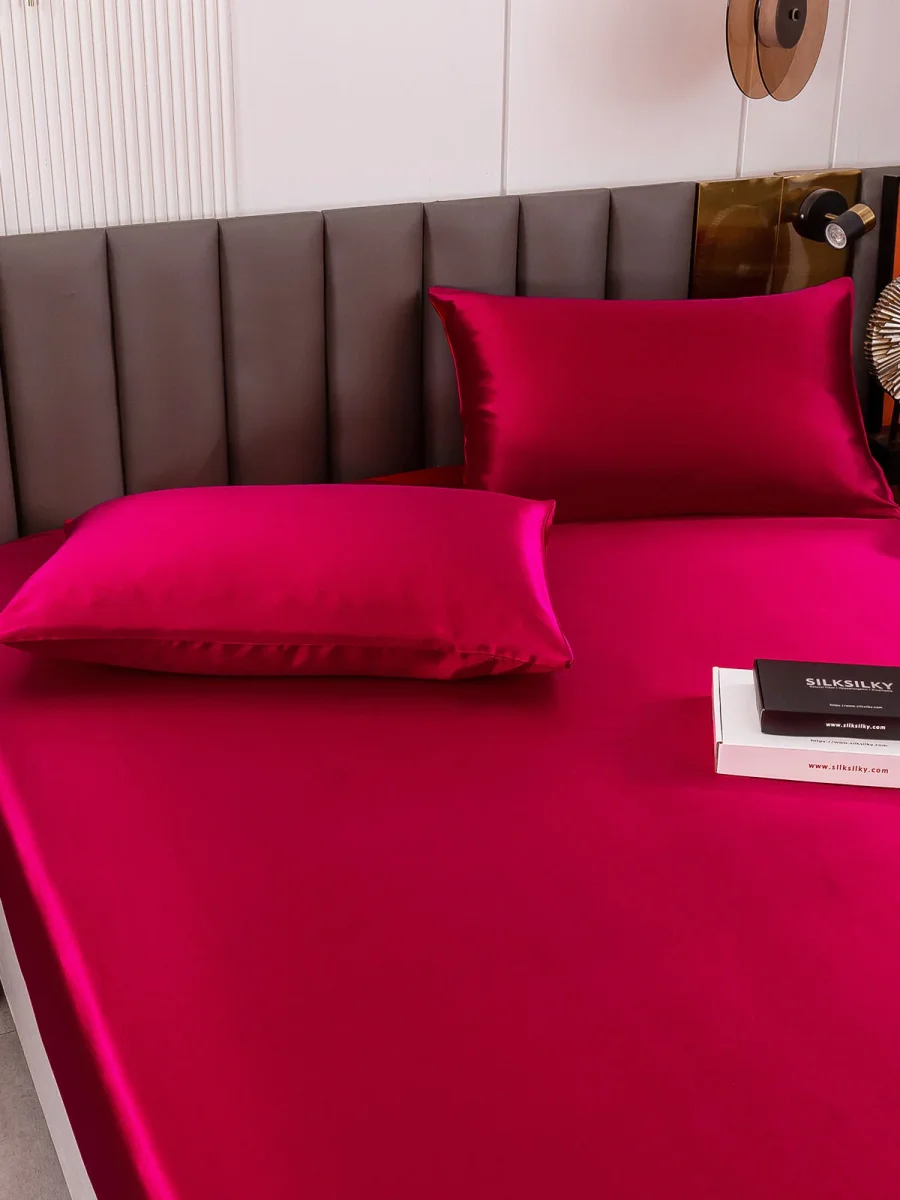 19Momme Silk Juego de 3 piezas: sábana bajera + 2 fundas de almohada - Imagen 7