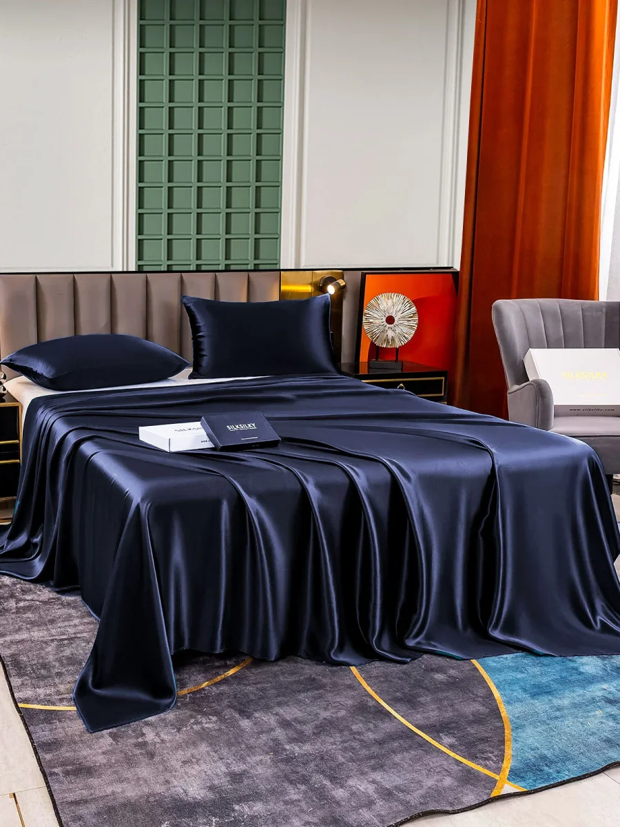 25Momme Juego De Seda De 3 Piezas: Sábana Encimera+2x Fundas De Almohada - Imagen 4