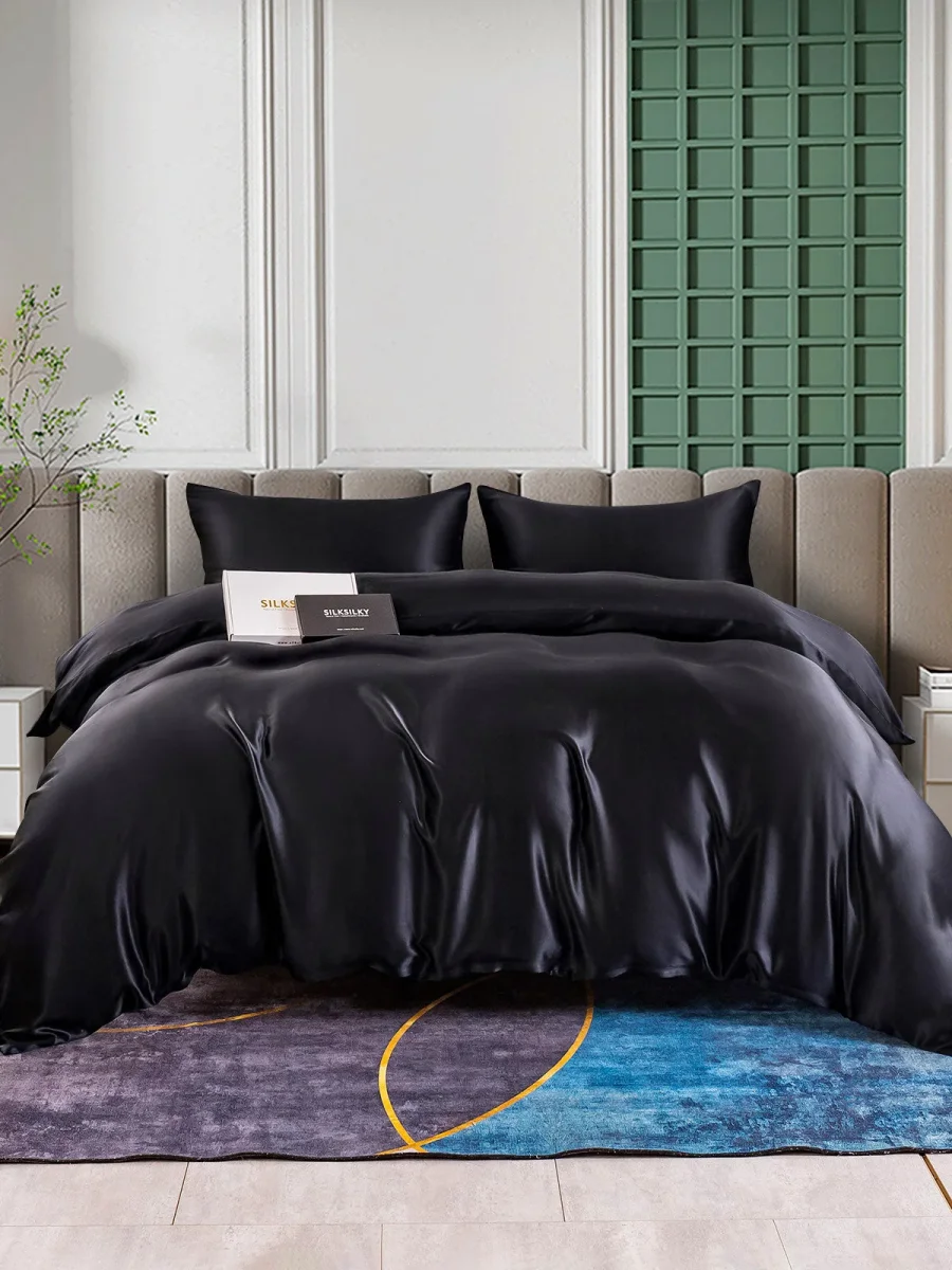 25Momme Juego De Seda De 3 Piezas: Funda Nórdica+2x Fundas De Almohada - Imagen 3