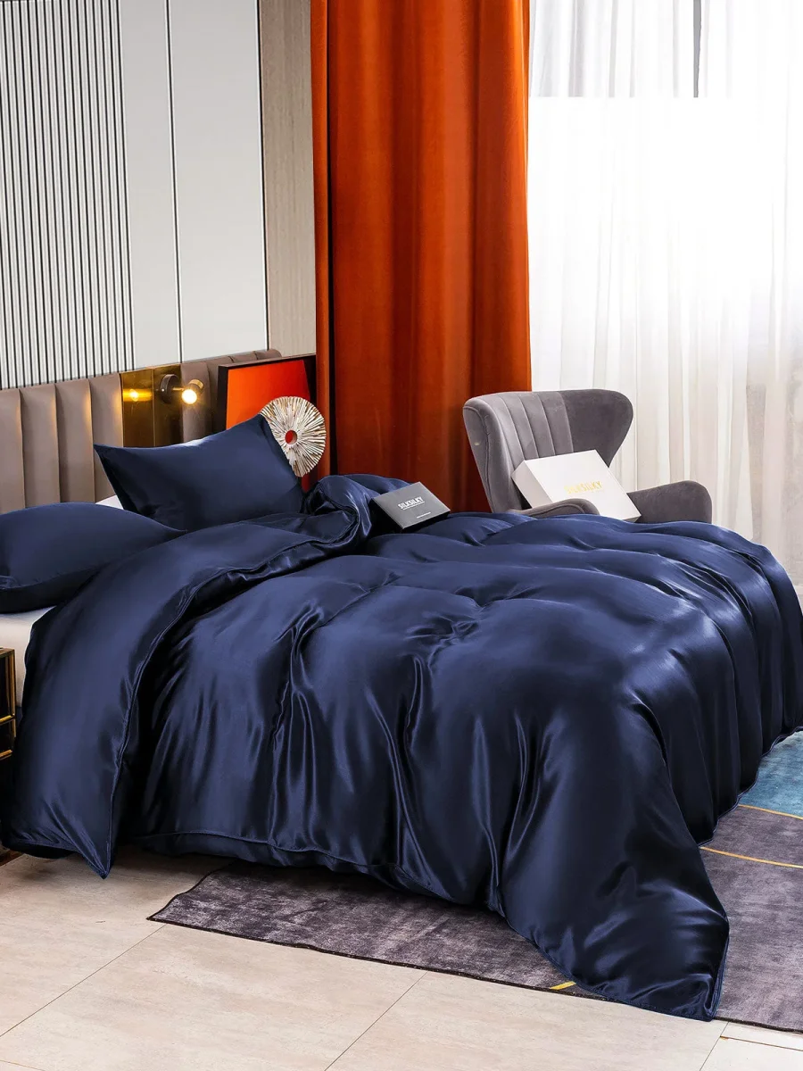 22Momme Juego de seda de 3 piezas: funda nórdica + 2 fundas de almohada - Imagen 4