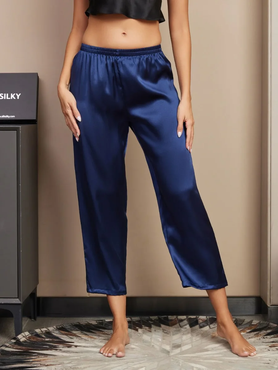 Seda Pura Classic Pantalones De Dormir Para Mujer - Imagen 4