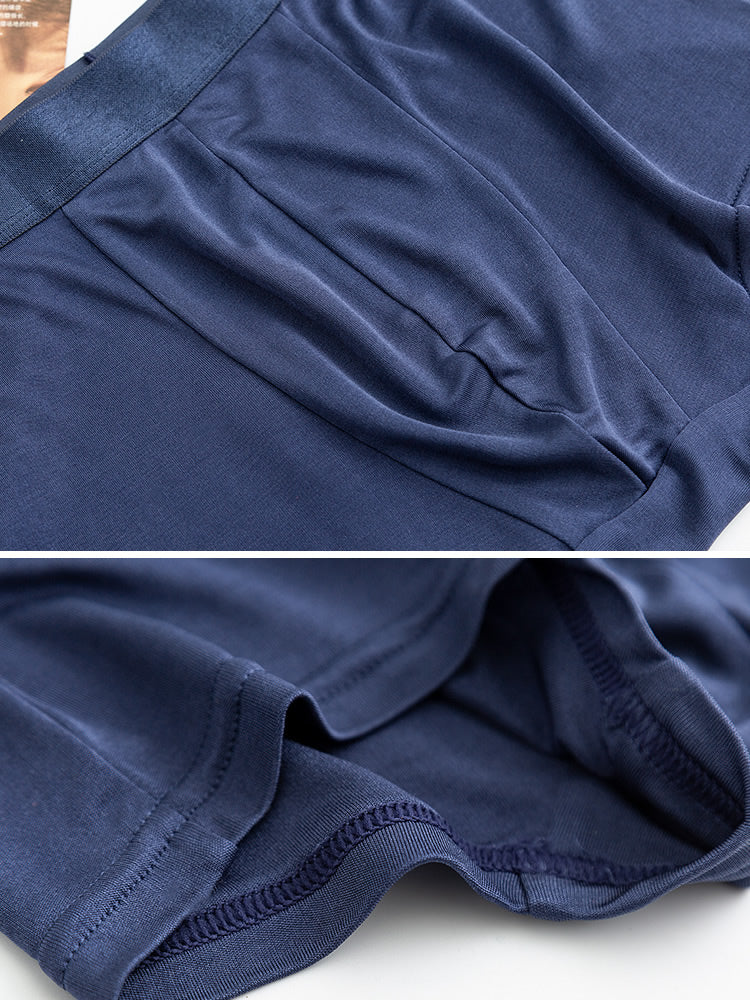 Ropa Interior Tipo Bóxer De Seda Pura Para Hombre - Imagen 8