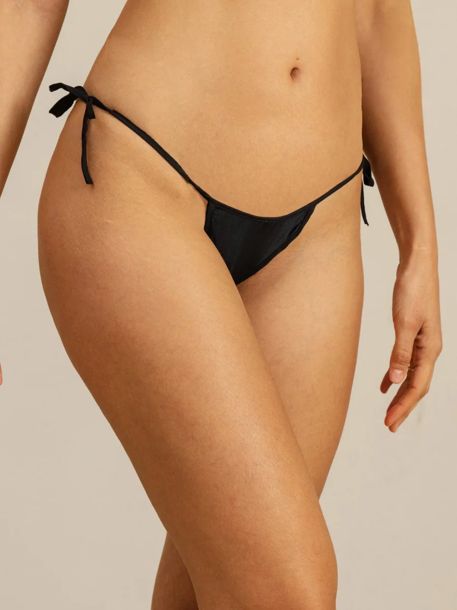 Seda Pura Con Lazo Tanga Sexy Braga Bikini - Imagen 6