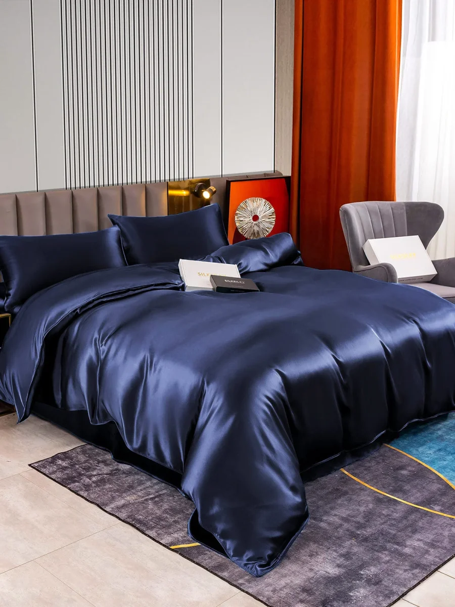 22Momme Juego De Seda De 4 Piezas: Funda Nórdica+Sábana Encimera+2x Fundas De Almohada - Imagen 9