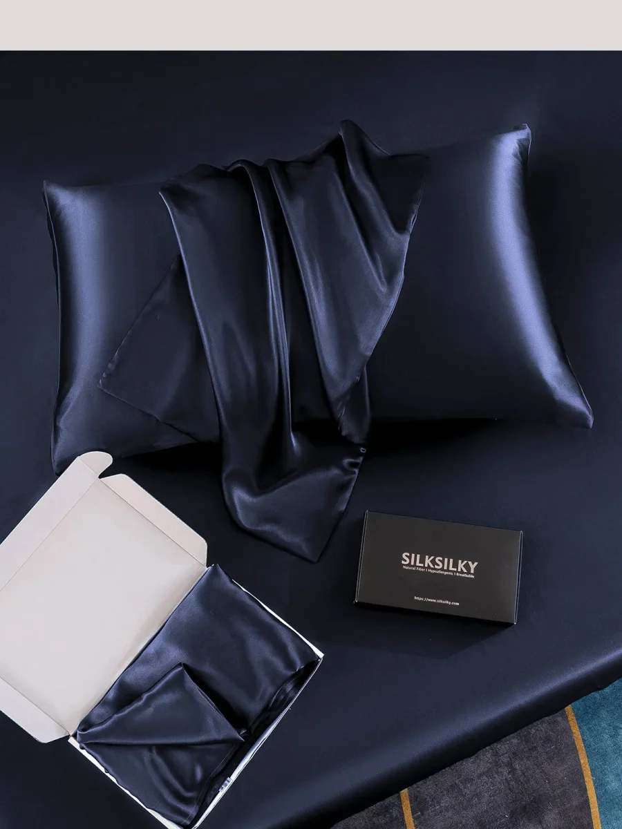 19Momme 100% Funda Almohada de Seda - Cierre Cremallera - Imagen 7