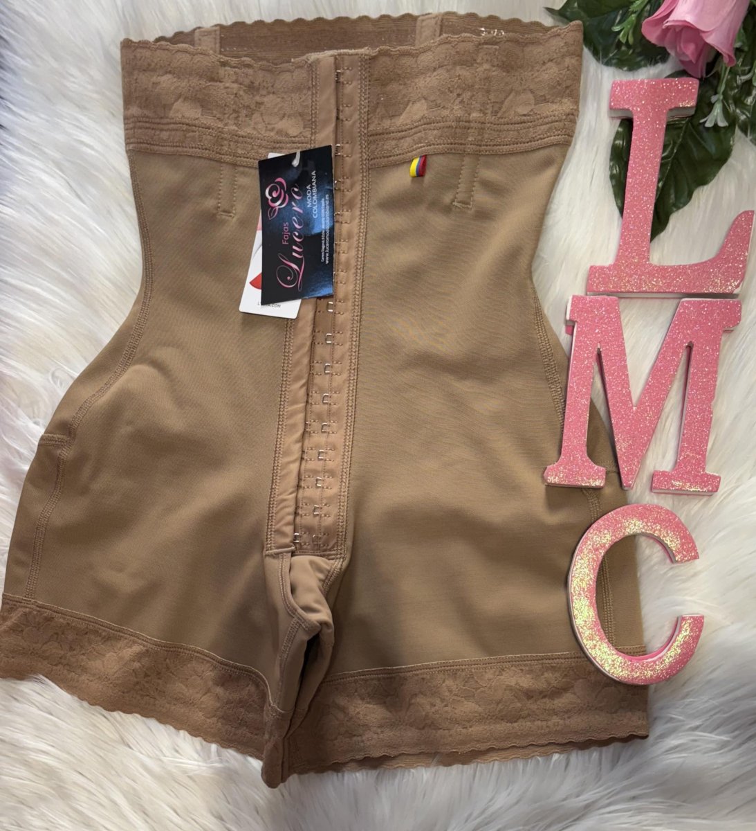 FAJA SHORT ORIGINAL COLOMBIANA STRAPLESS DOBLE BROCHE 736LMC - Imagen 3